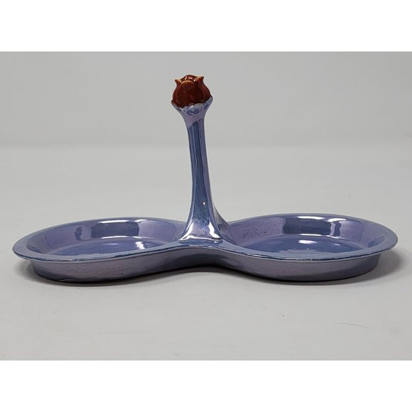 Vintage Porcelain‎ Hand Painted Made In Japan Salt & Pepper Shaker Tray Blue - Picture 2 of 10